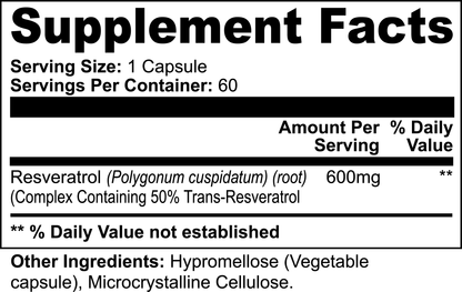 Resveratrol 50% 600mg capsule